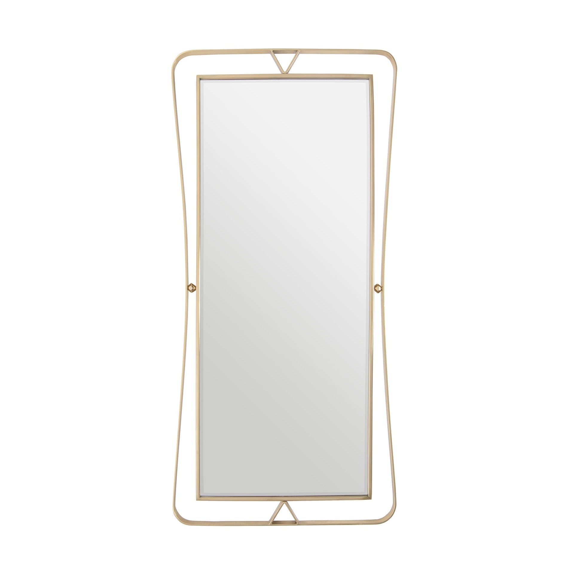 SUNBURST BRASS RECTANGLE MIRROR