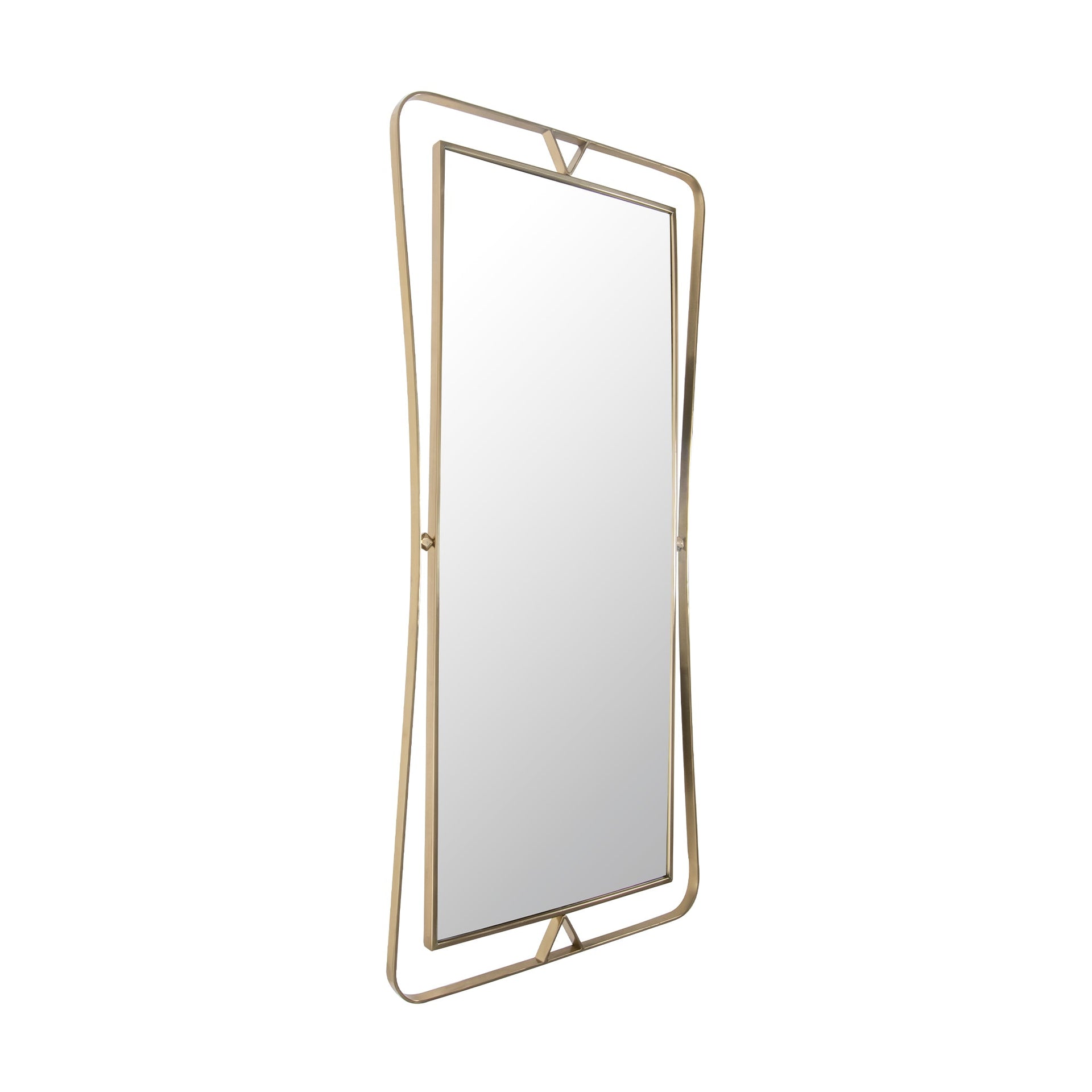 SUNBURST BRASS RECTANGLE MIRROR