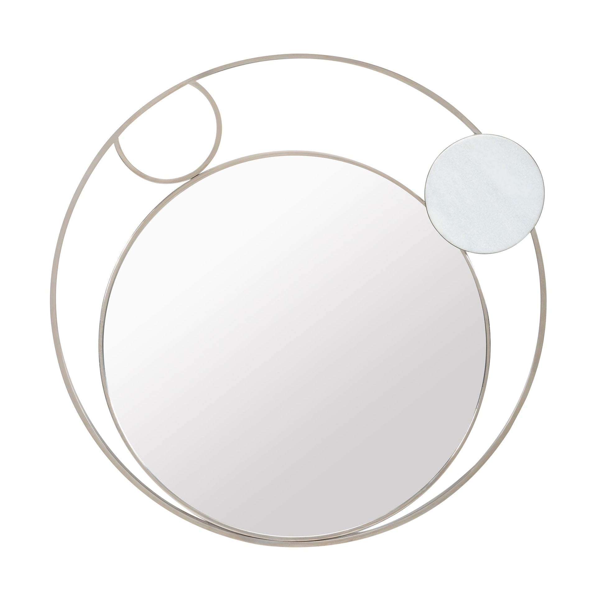 SUNBURST NICKEL ROUND MIRROR