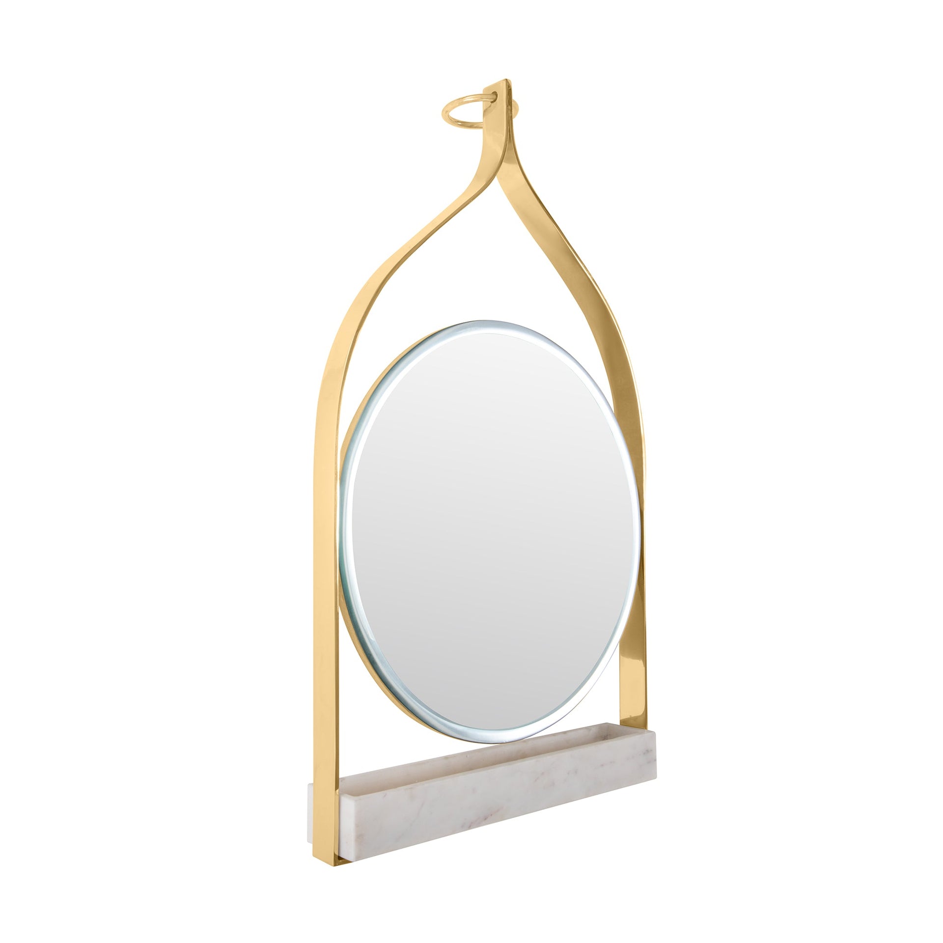 MAHAL HANGING MIRROR
BRASS