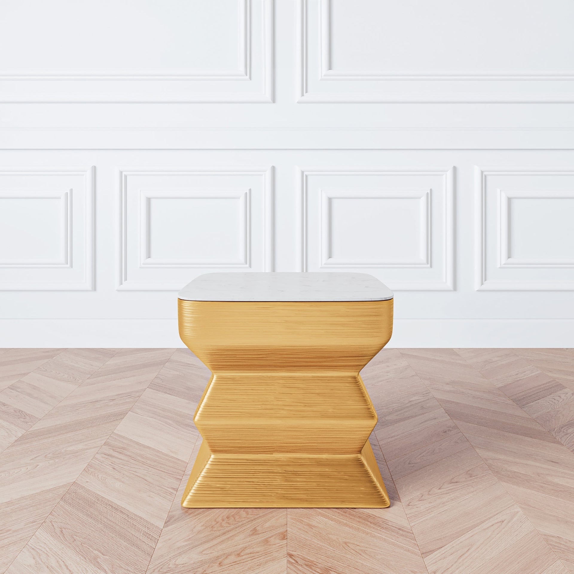 FLOW GOLD END TABLE