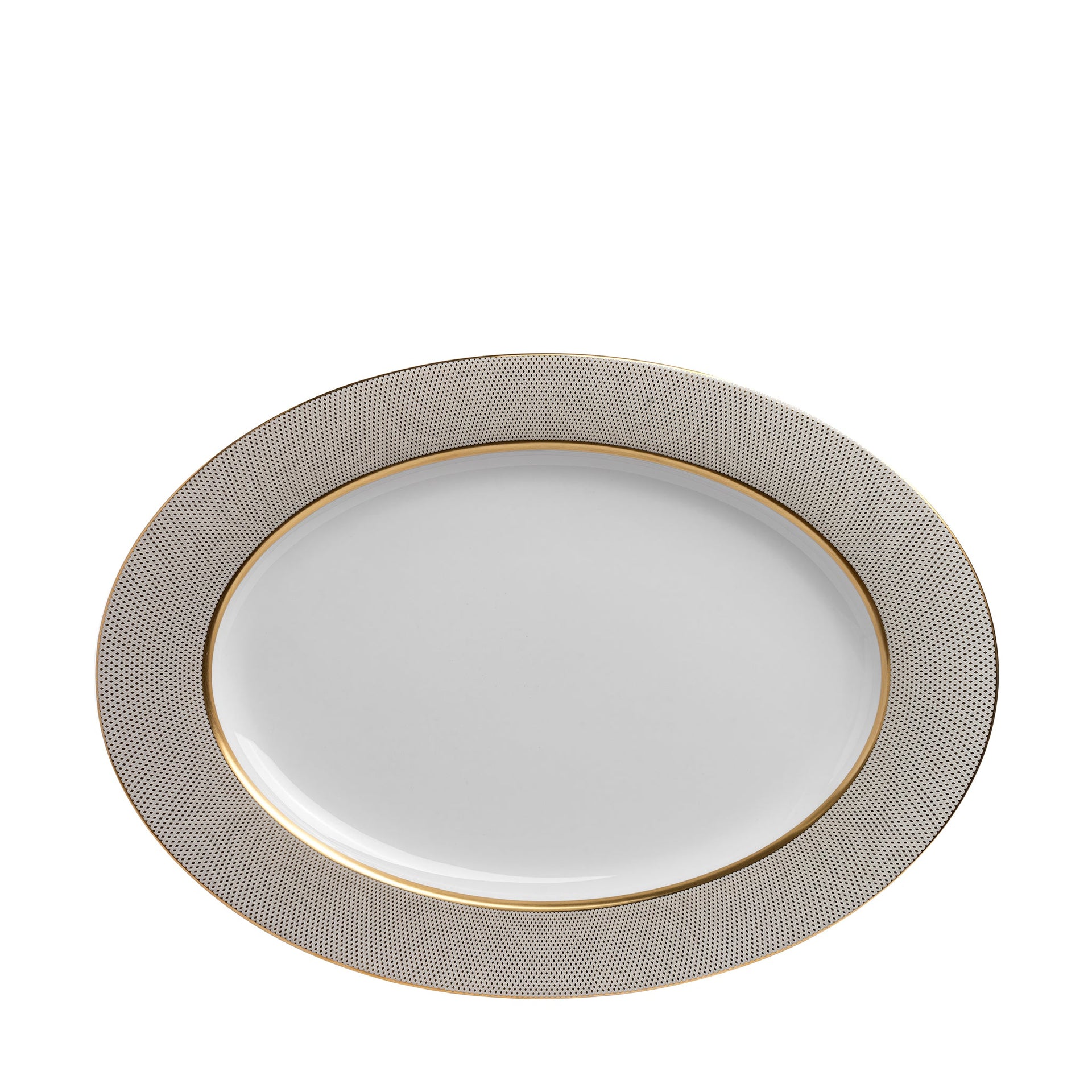 GOLD DIAMOND 38CM OVAL PLATTER