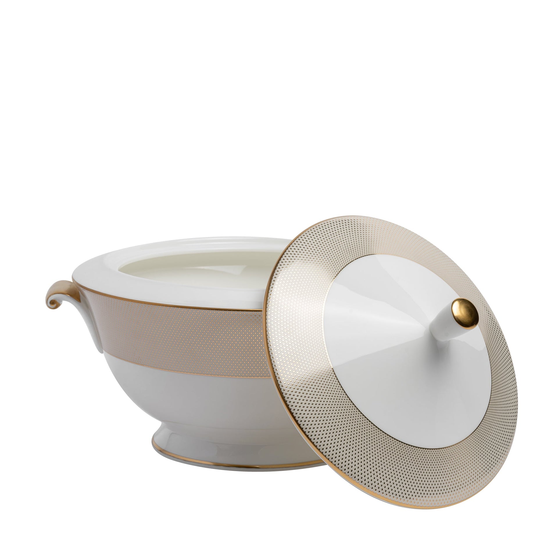 GOLD DIAMOND CASSEROLE WITH COVER 2.420CC