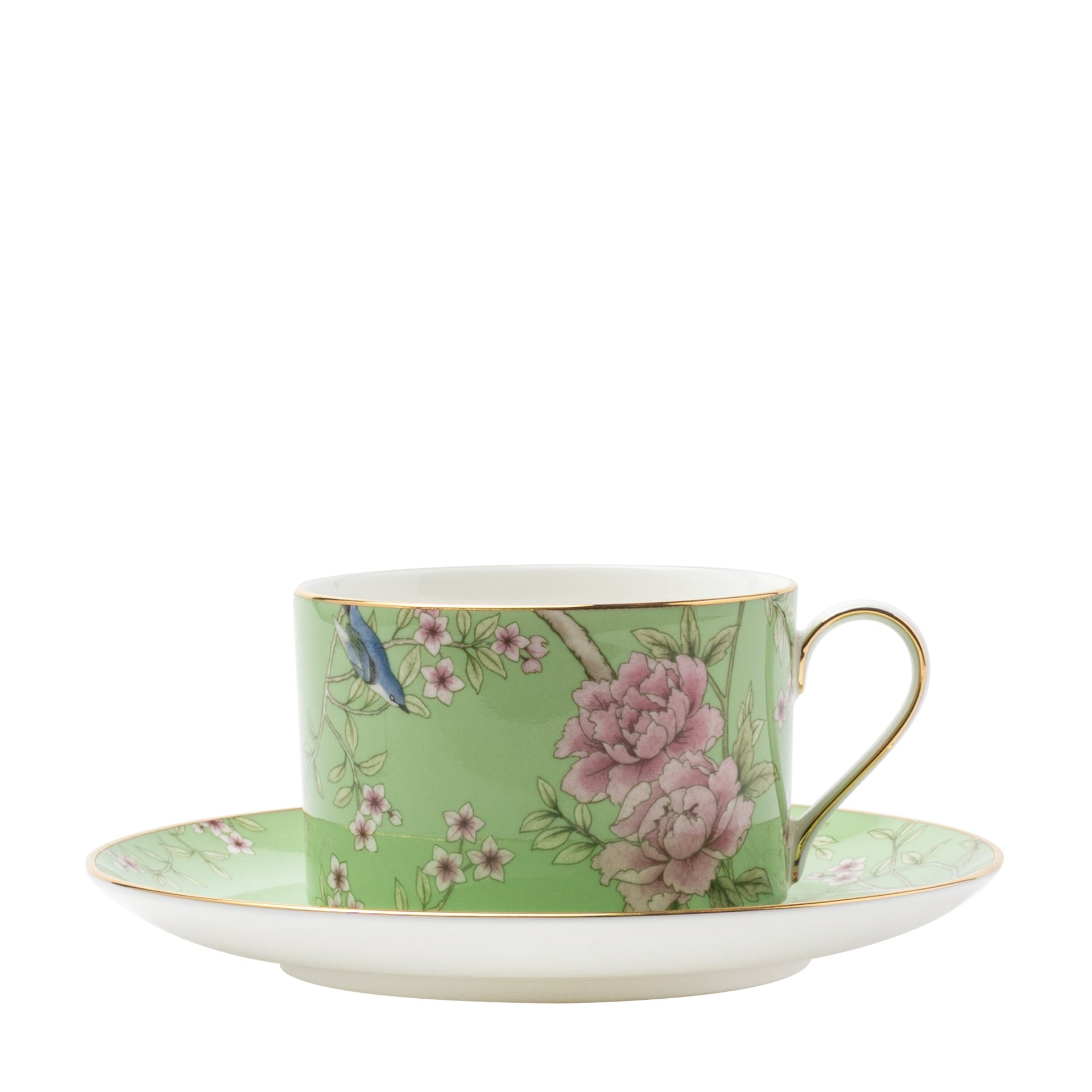 QUEEN'S GARDEN GREEN SET OF TEA/COFFEE CUP & SAUCER