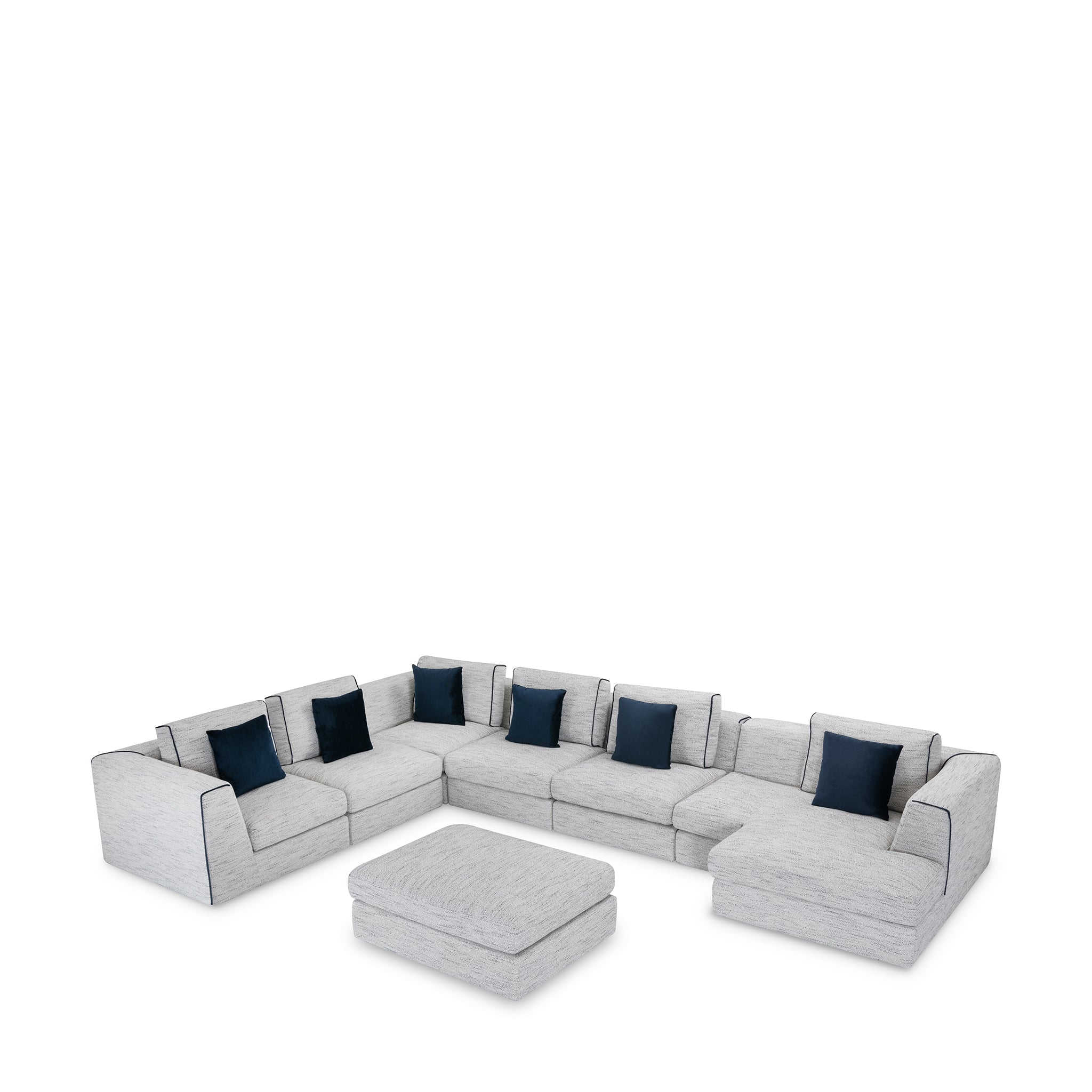STREAMLINER CHENILLE 7-PC RIGHT SECTIONAL SOFA
